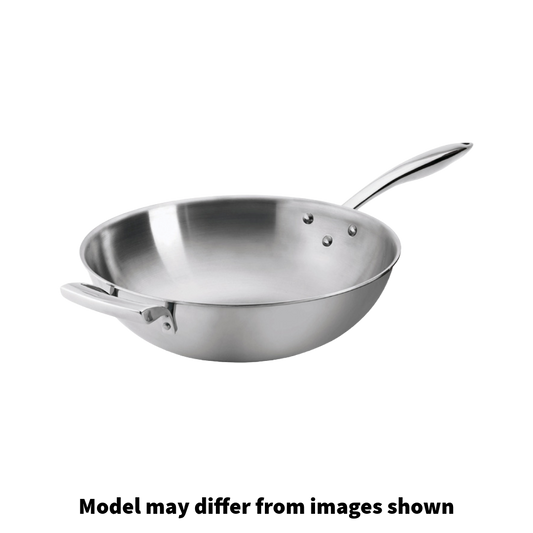 Browne 5724100 Thermalloy Tri-Ply Stainless Steel Wok 14" Dia., 9 qt
