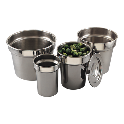 Browne 575581 Stainless Steel Vegetable Inset 5.4" Dia., 2.4 qt
