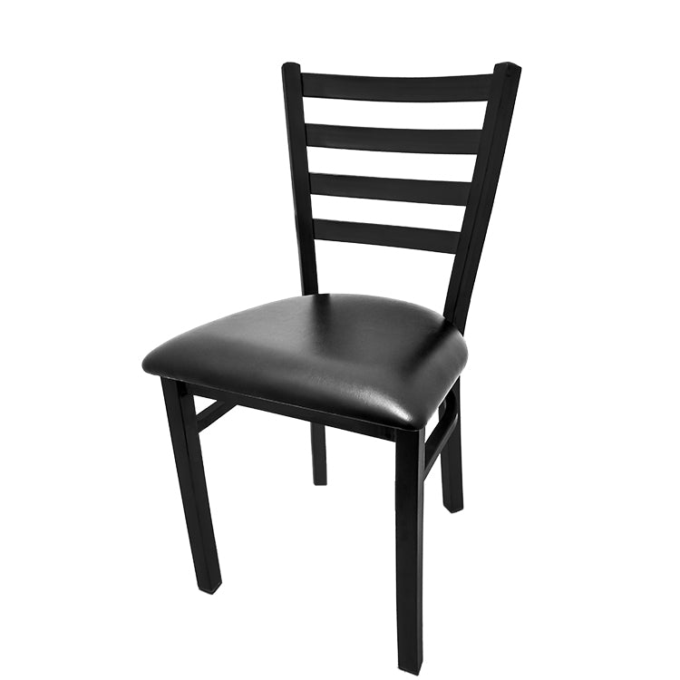 Oak Street Mfg. Ladder Back Black Coat Frame Dining Chair CM-234-RW