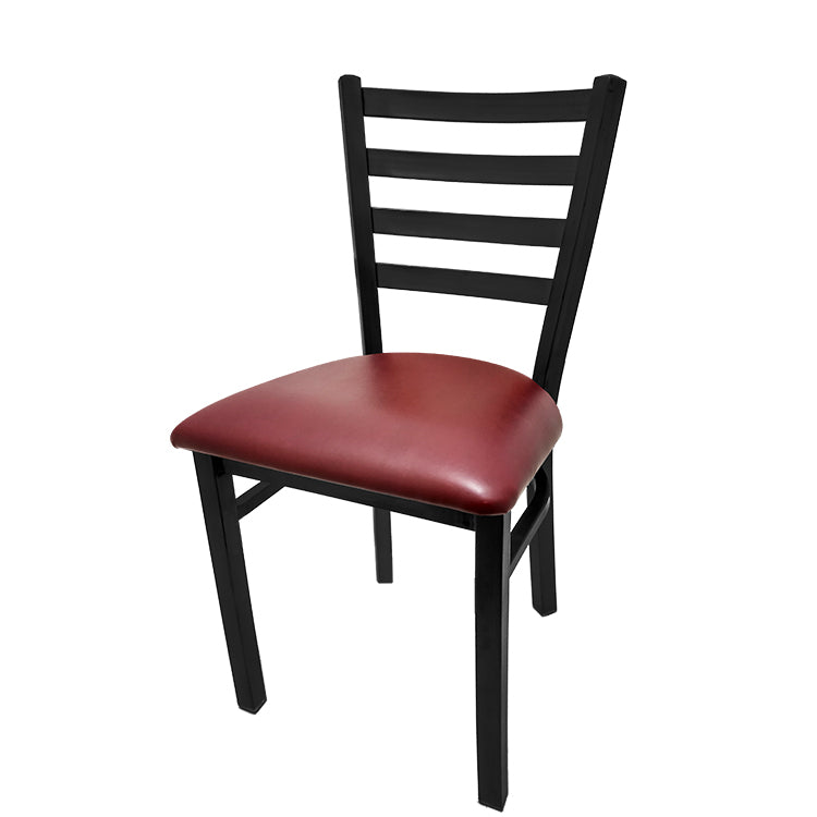 Oak Street Mfg. Ladder Back Black Coat Frame Dining Chair CM-234-RW