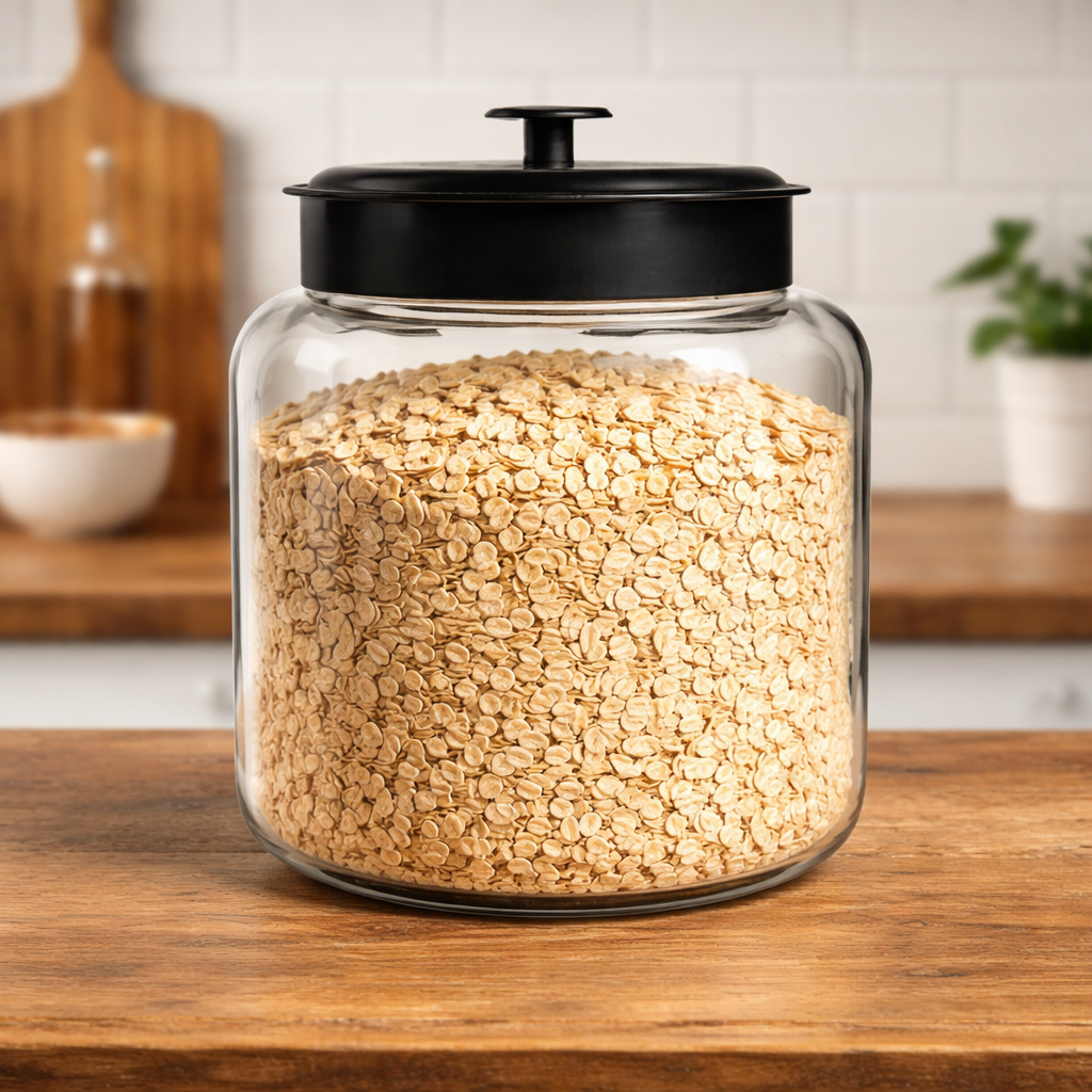 Anchor Hocking Mini Montana Jar With Black Cover 1-1/2 Gal. 88904AHG17