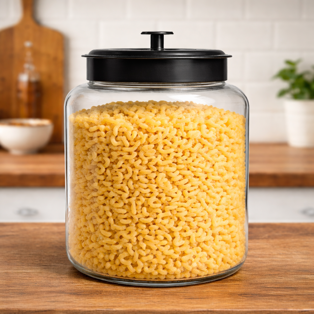 Anchor Hocking Mini Montana Jar with Black Lid 2-1/2 Gal 88908AHG17
