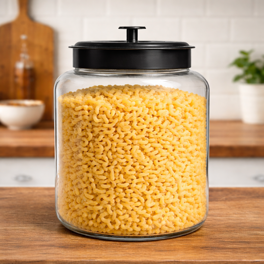Anchor Hocking Mini Montana Jar with Black Lid 2-1/2 Gal 88908AHG17