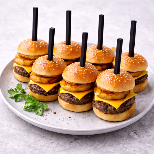 Heavy Duty Tri Prism Plastic Food Pick Black 4" - 2500/Case