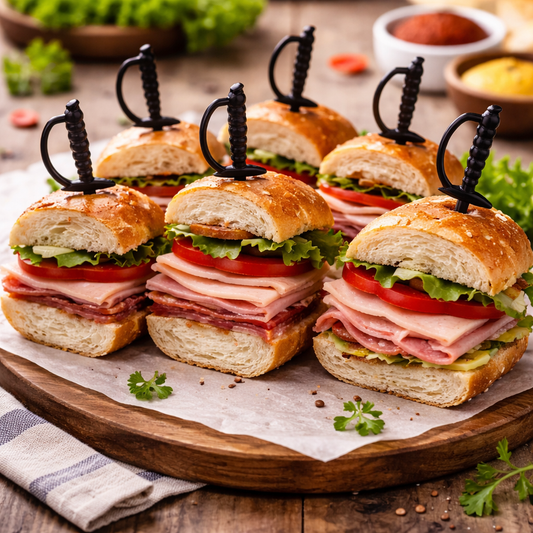 Sword Food Pick Plastic Black 3-1/4" - 1000/Box