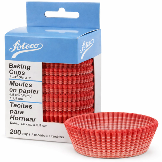 Ateco Orange Stripe Baking Cups 1" x 3/4" 6406 - 200/Pack