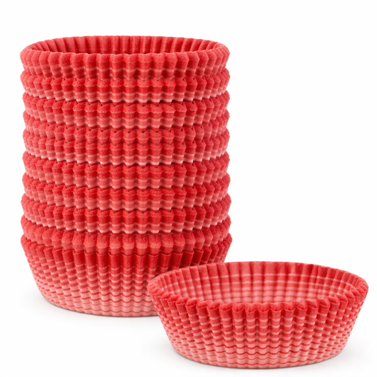 Ateco Orange Stripe Baking Cups 2" x 1-1/4" 6436 - 200/Pack