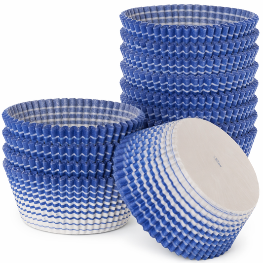 Ateco Blue Stripe Baking Cups  2" x 1-1/4" 6438 - 200/Pack