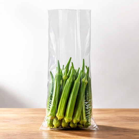 Poly Food Bag Clear 6" x 3" x 15" 2 Mil - 1000/Case