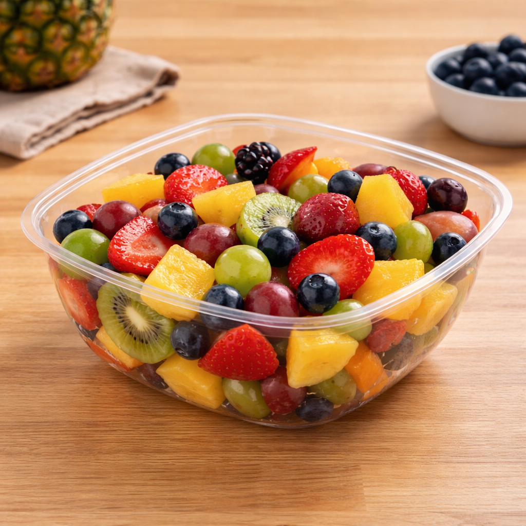 Sabert Clear PET Square Bowl 48 oz. 18048B300 - 150/Case