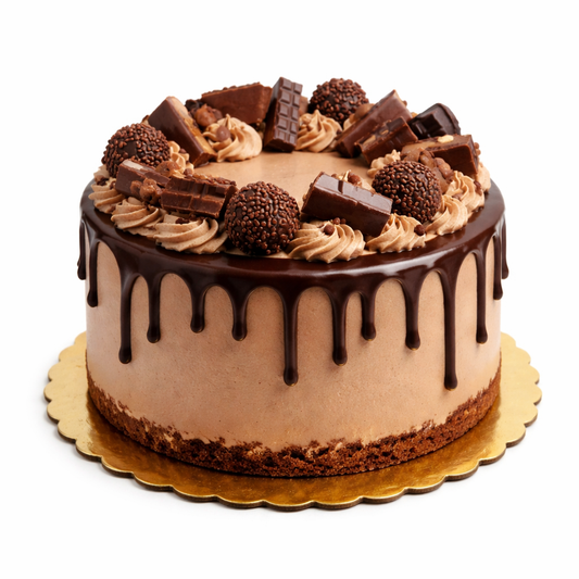 Cake Circle Scalloped Gold 6"