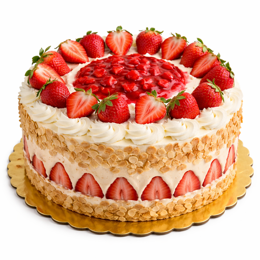 Cake Circle Scalloped Gold 8"