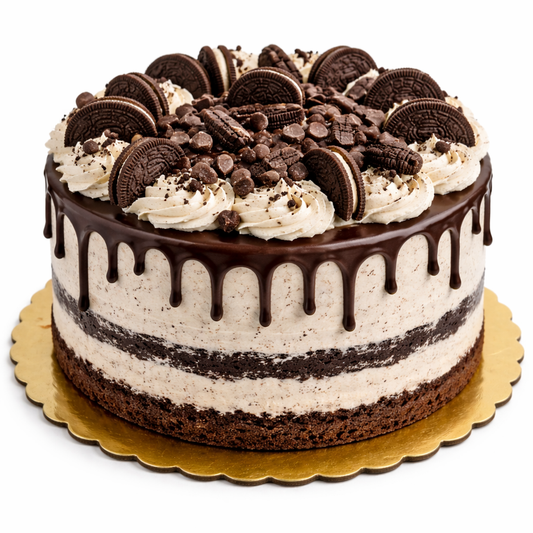 Cake Circle Scalloped Gold 9"