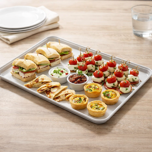 Cambro Camtread White Serving Tray Rectangle 17.8" x 25.6" 1826MT148