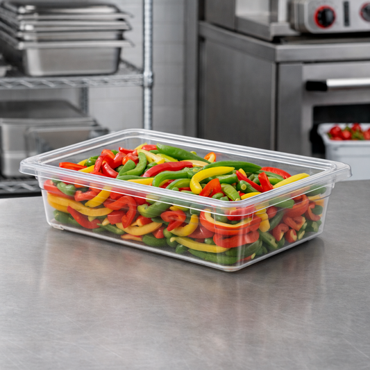 Cambro Camwear Food Storage Box Clear 12" x 18" x 3" D 12183CW135