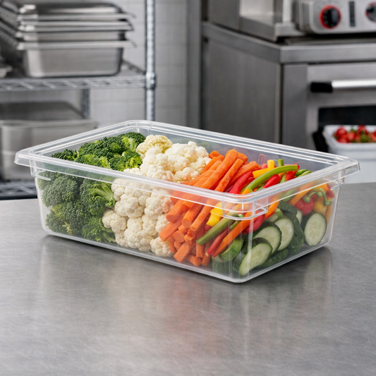 Cambro Camwear Food Storage Box Clear 12" x 18" x 6" D 12186CW135