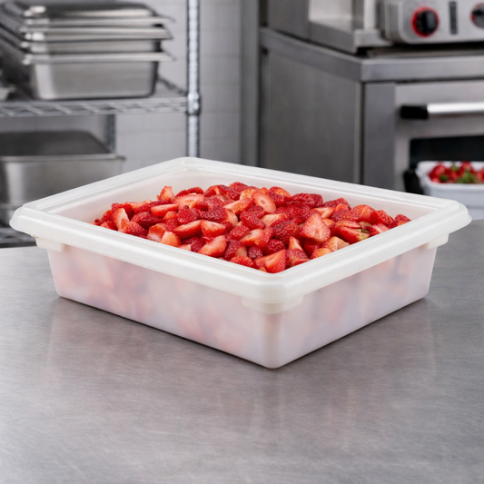 Cambro Camwear Food Storage Box White 12" x 18" x 3" D 12183P148