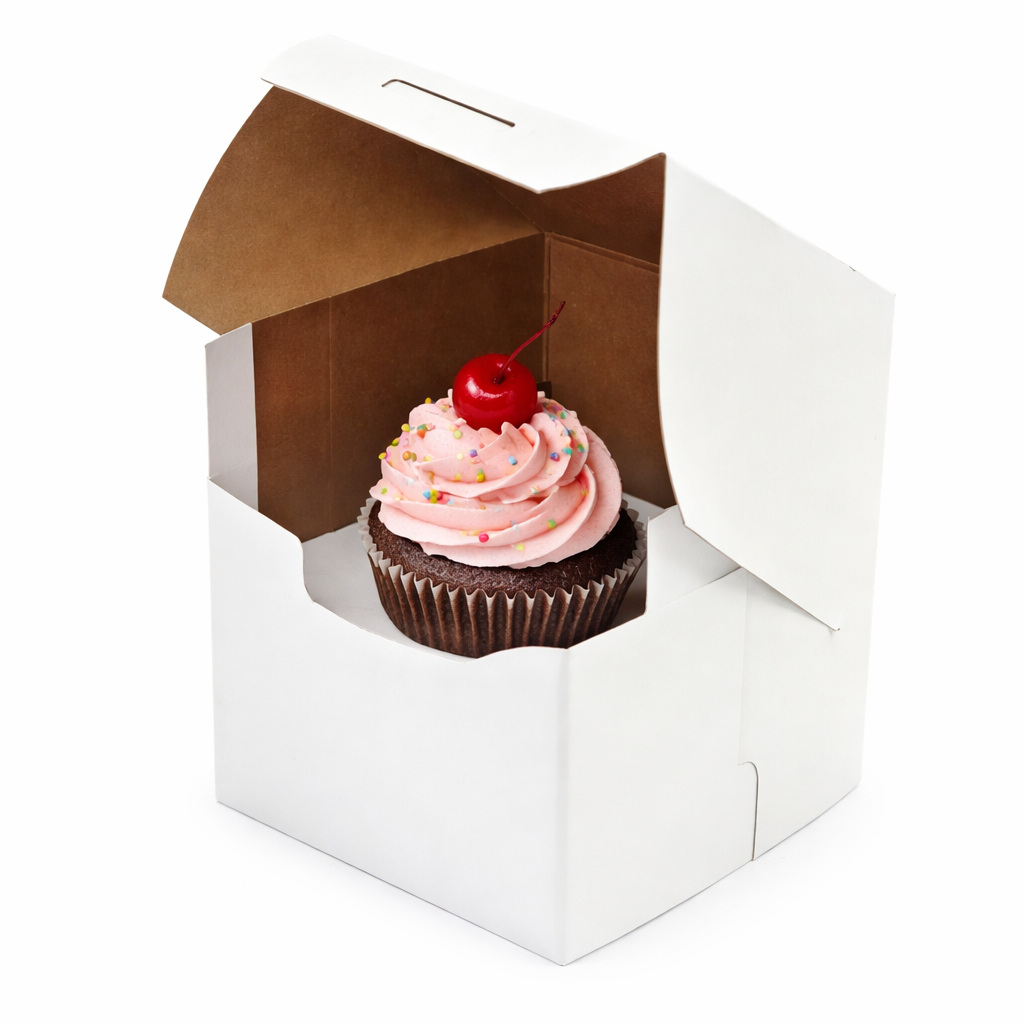Cupcake/Bakery Box 4" x 4" x 4" White - 200/Case