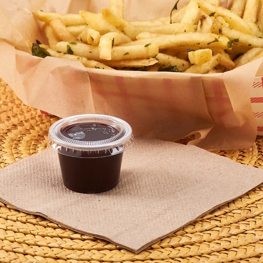 Portion Cup Lid Clear 1 oz. - 2500/Case