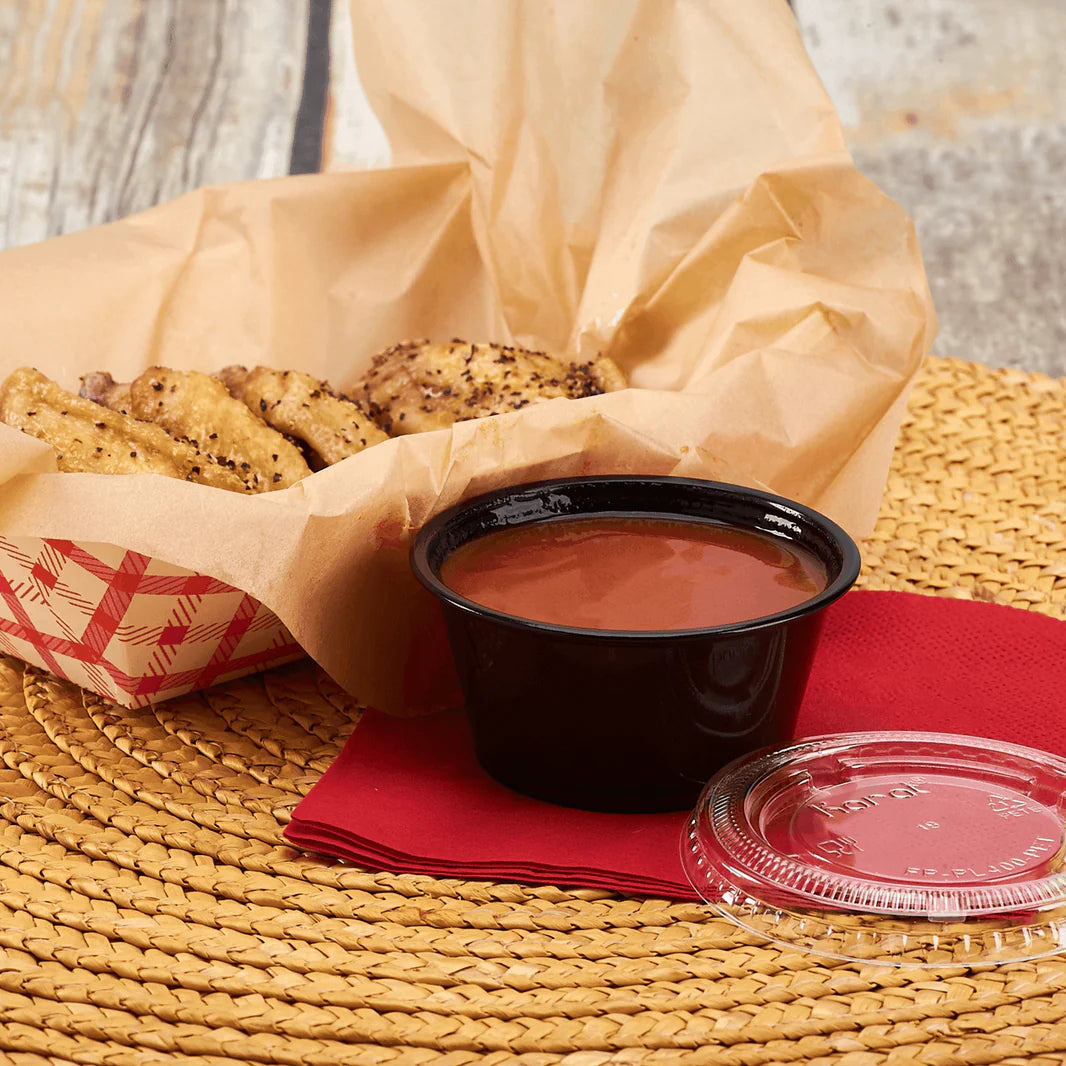 Plastic Portion Cup Black 3.25 oz. - 2500/Case