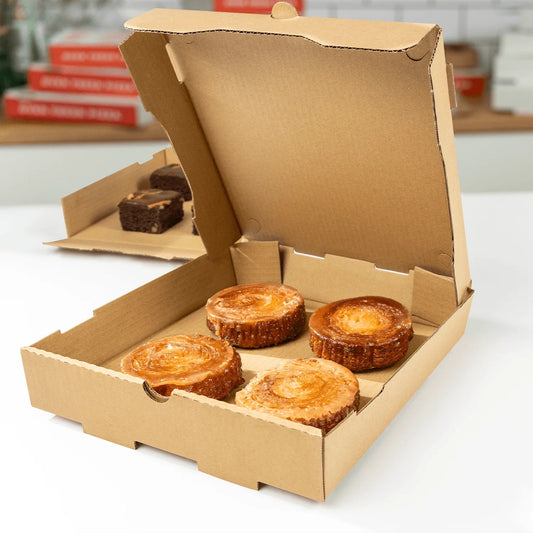 Pizza Box Kraft Printed 10" x 10" x 2" - 50/Case