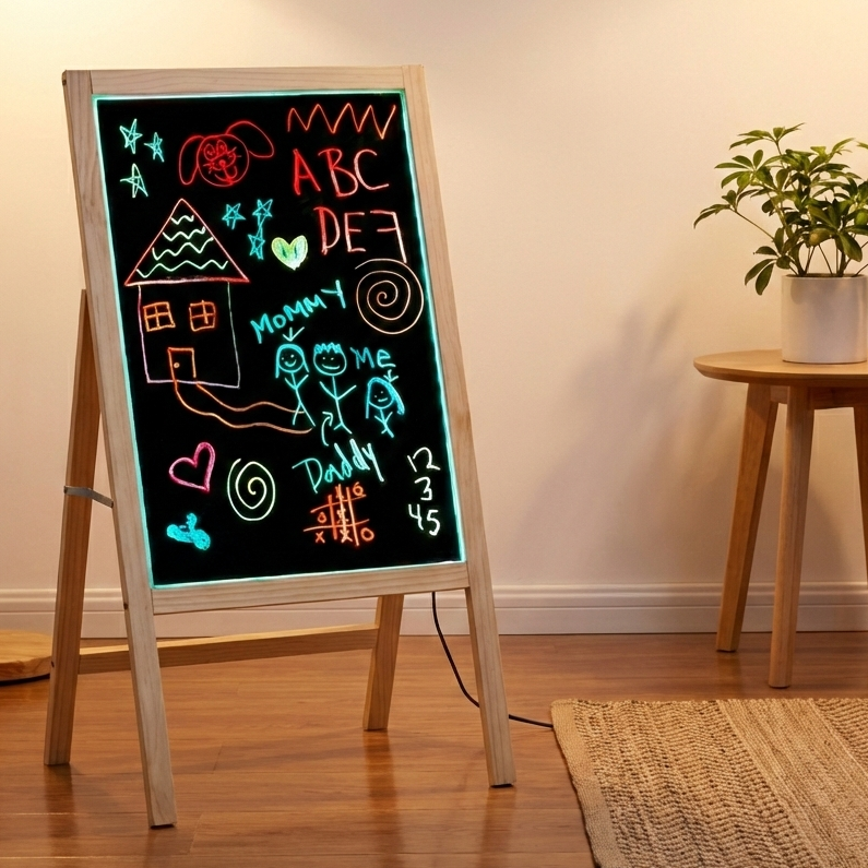 Alpine Industries LED Sidewalk Marker Board Beige Wood ALP491-03
