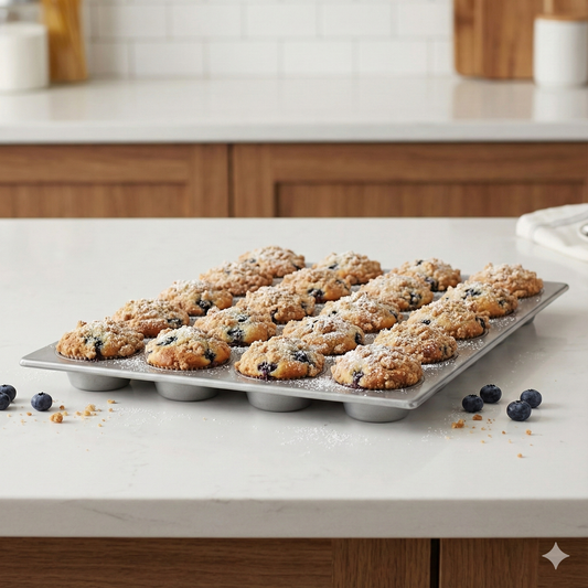 Chicago Metallic Aluminum Mini-Crown Muffin Pan 14.1" x 20.6" 42755