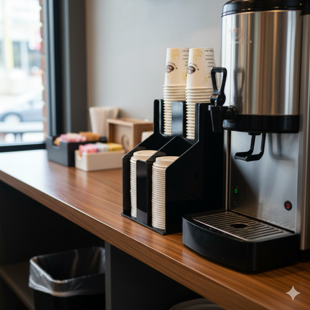 Winco Cup & Lid Organizer 4 Compartment CLO-2D