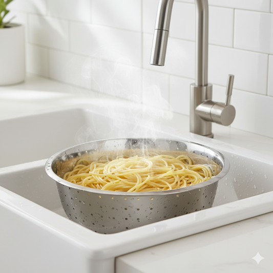 Winco Chinese Colander Large Holes Stainless Steel 13" CCOD-13L