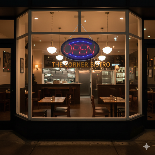 Winco "Open" LED Sign 3 Flashing Patterns LED-10