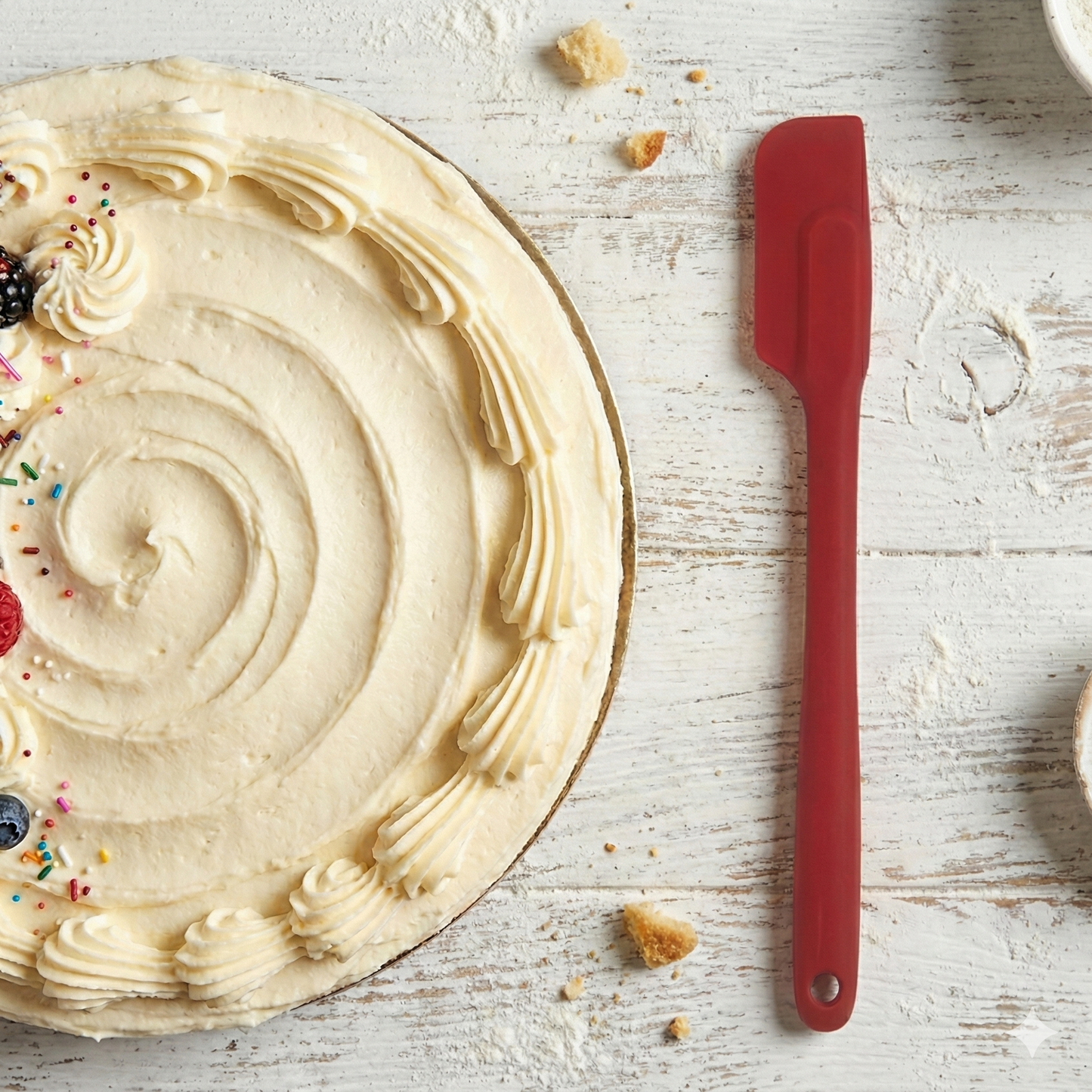 Harold Imports Mrs. Andeson's Baking Silicone Slim Spatula Red 28050RED