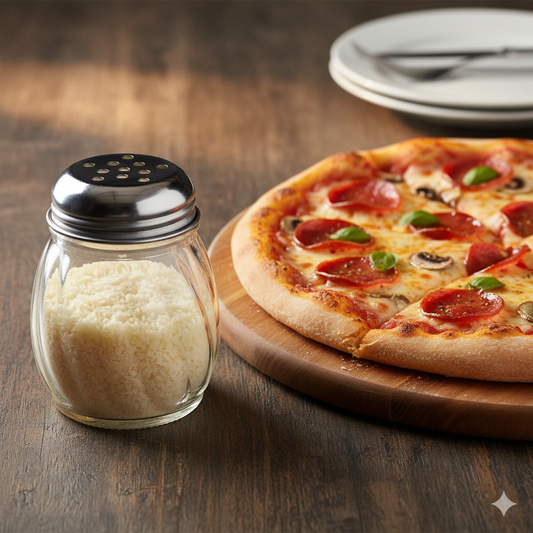 Winco Cheese Shaker with Perforated Top Glass 6 oz. G-107