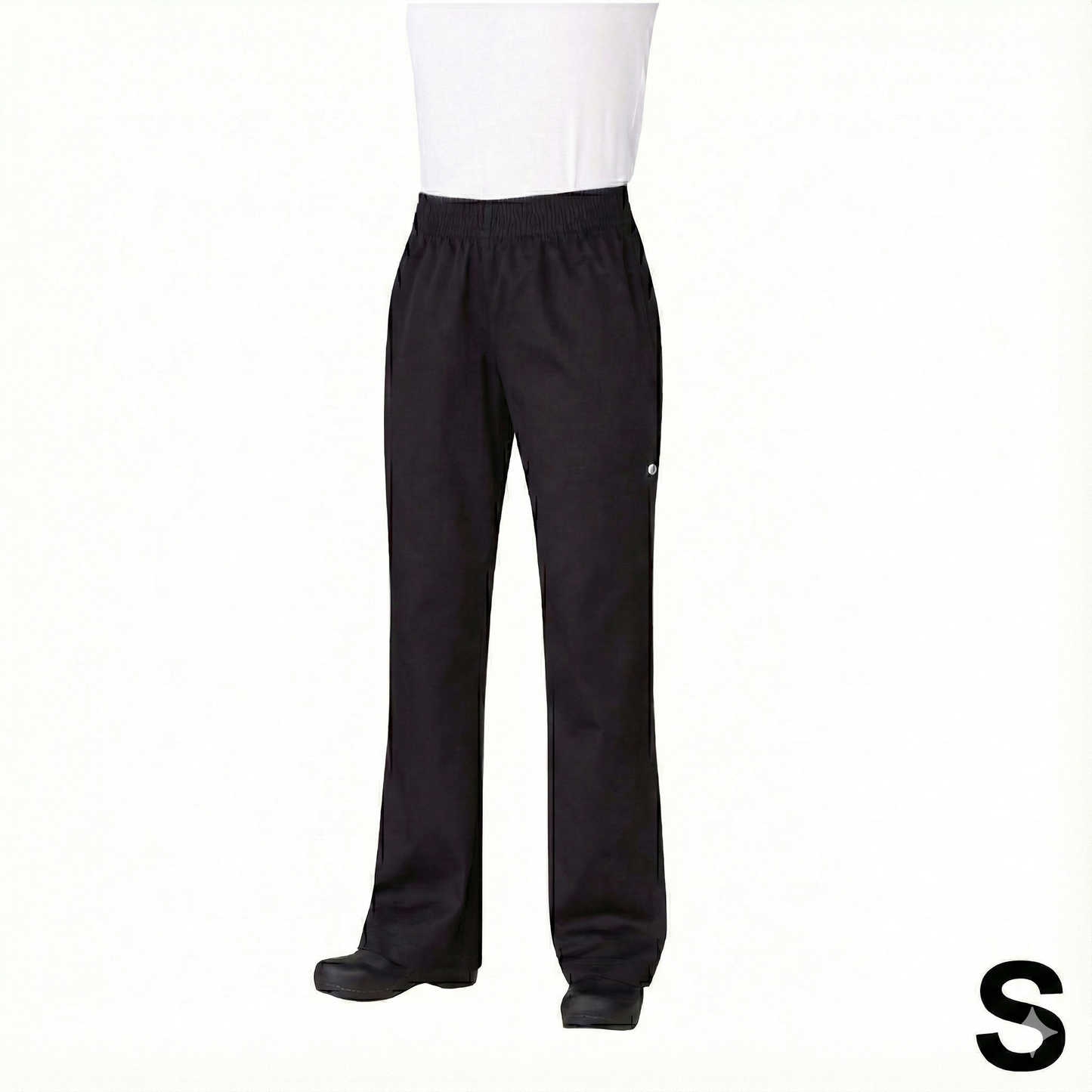 Chef Works Women's Essential Baggy Pants Black Small PW005-BLK-S