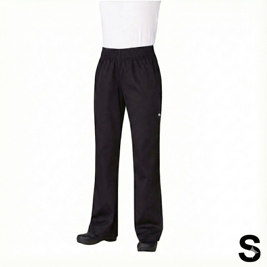 Chef Works Women's Essential Baggy Pants Black Small PW005-BLK-S