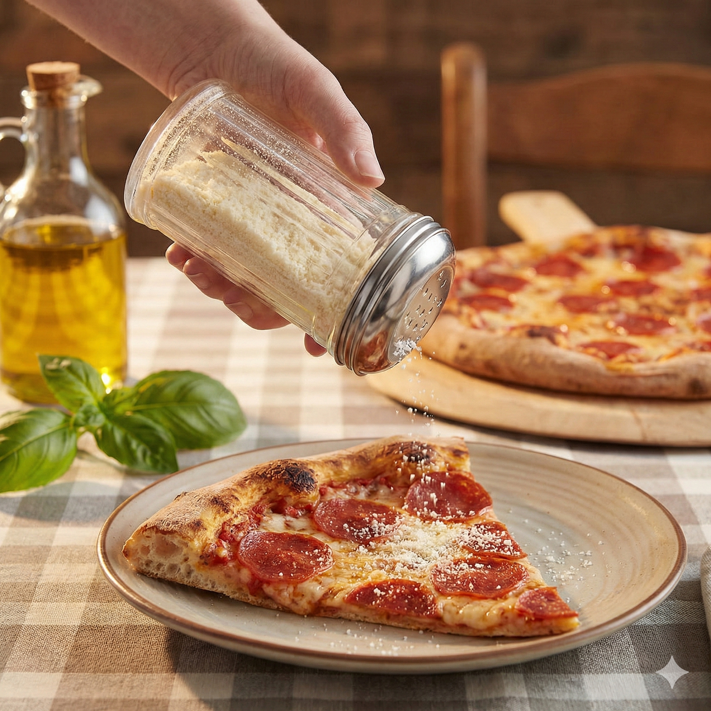 Choice Plastic Cheese Shaker with Perforated Lid 12 oz. - 12/Pack