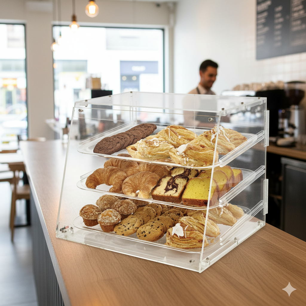 Winco Acrylic Display Case Full Service 3 Tray ADC-3