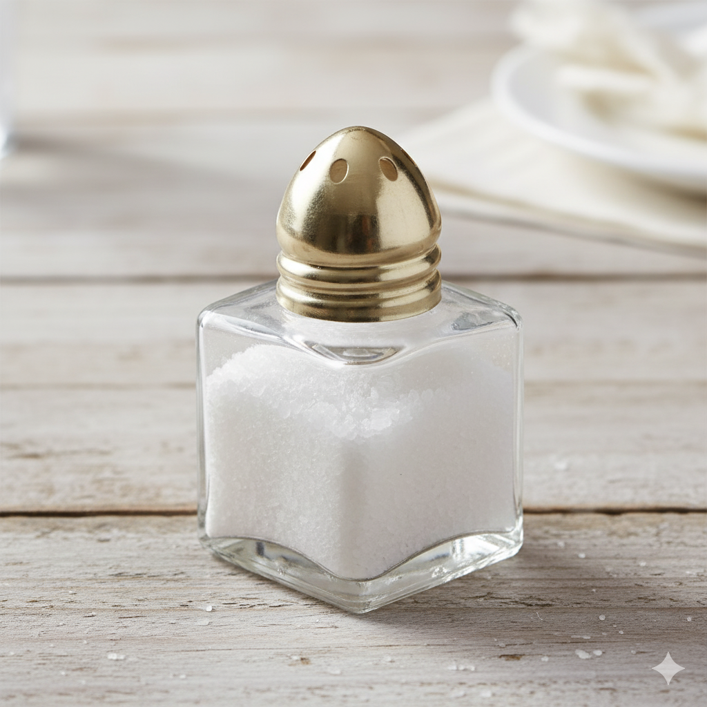 Winco Square Glass Shaker w/ Brass Top 0.5 oz. G-101 - 12/Pack