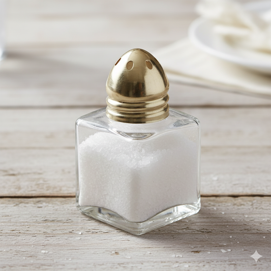 Winco Square Glass Shaker w/ Brass Top 0.5 oz. G-101