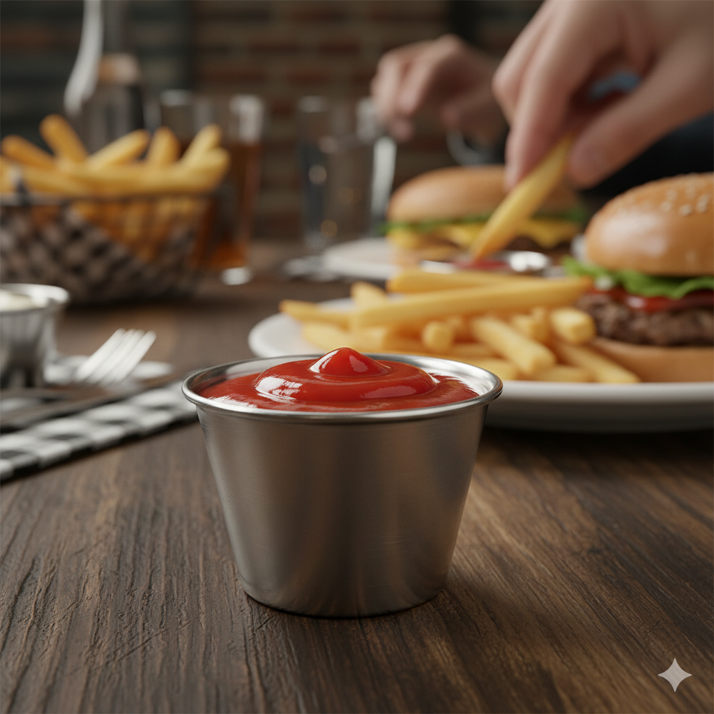 Winco Sauce Cup 2.5 oz. Stainless Steel SCP-25