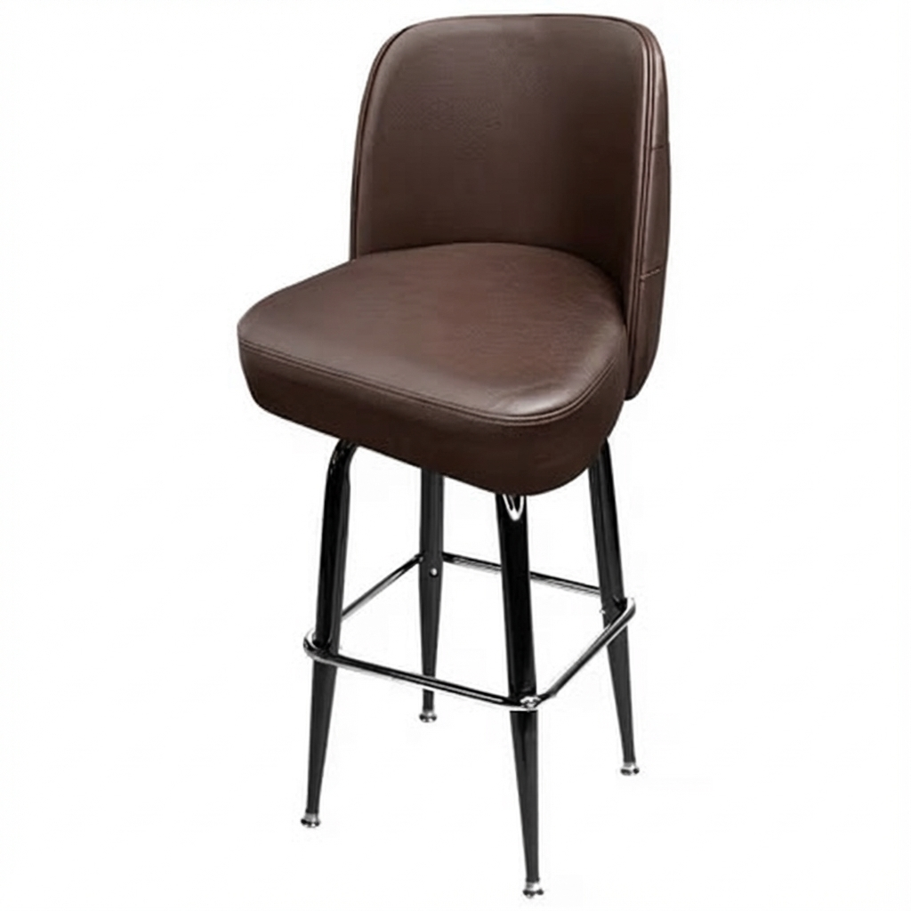 Oak Street Mfg. Swivel Bar Stool Black Square Frame SL8133