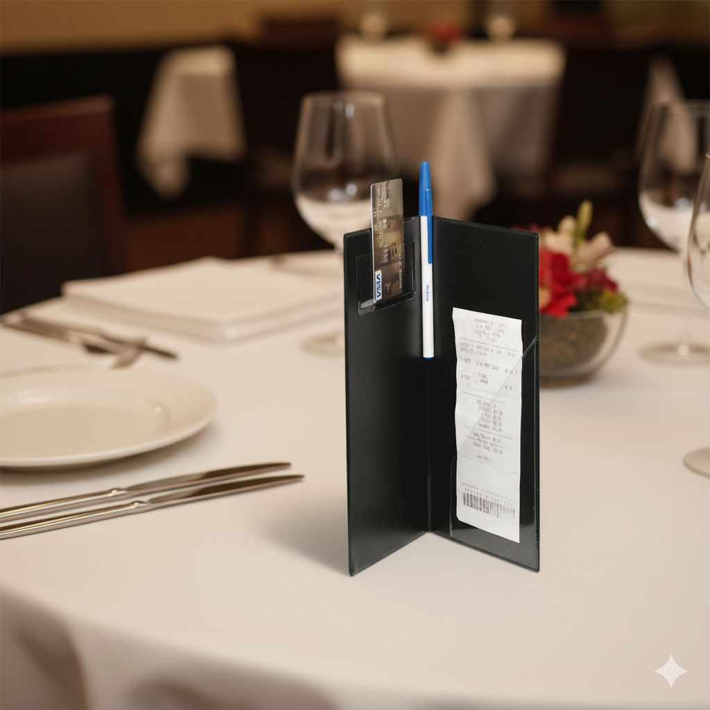 Winco Check Holder Grooved Spine 10" x 5.5" CHK-1K