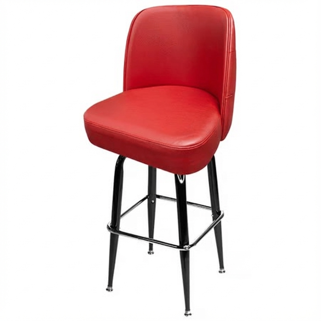 Oak Street Mfg. Swivel Bar Stool Black Square Frame SL8133