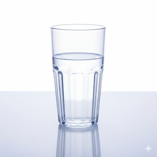 Winco Havana Tumbler Ribbed Plastic 16 oz. PTSN-16