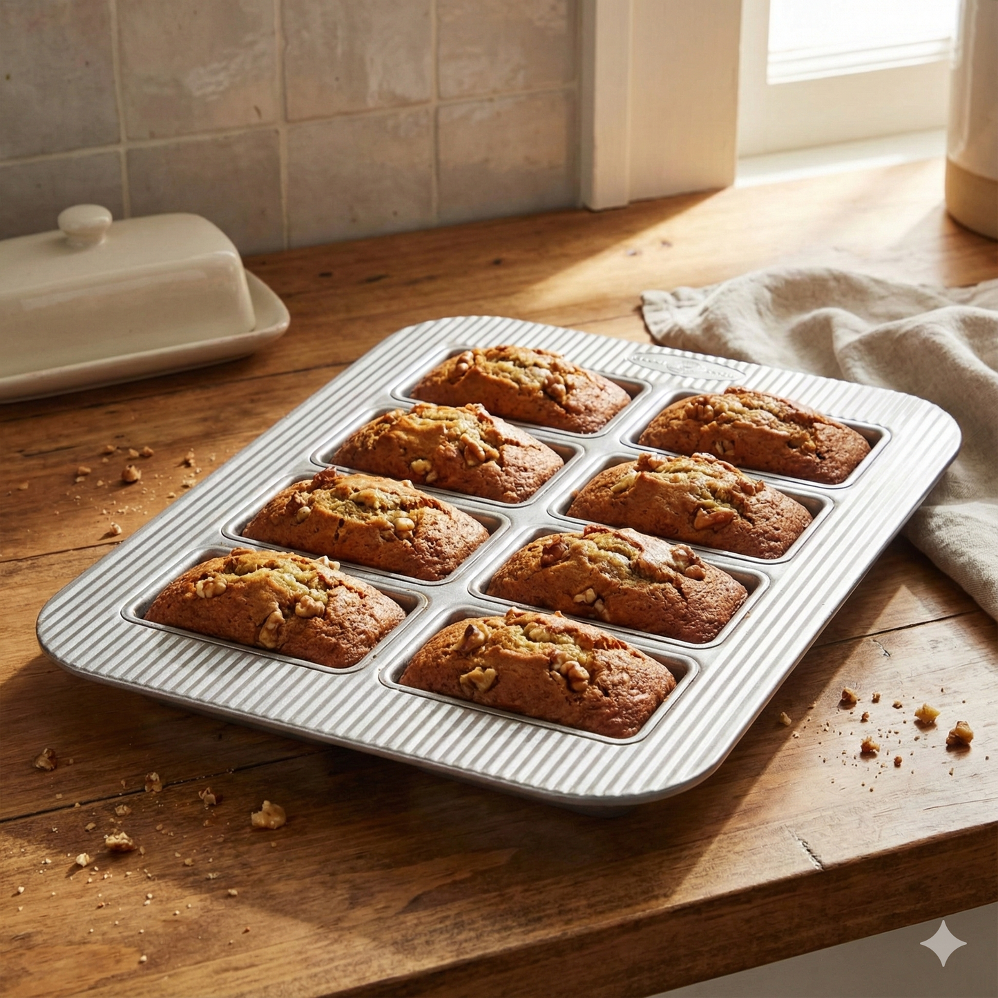 Chicago Metallic Aluminum Mini-Loaf Pan 11.1" x 15.75" 25100