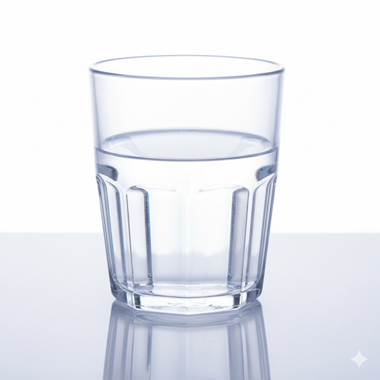 Winco Havana Tumbler Ribbed Plastic 9 oz. PTSN-9 - 12/Pack