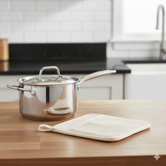 Winco Pot Holder with Pocket White Terry Cloth PH-9W