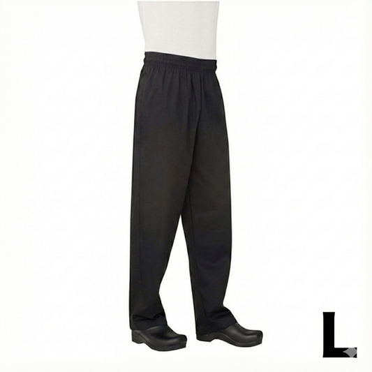 Chef Works Essential Baggy Pants Black Large NBBP-000-L