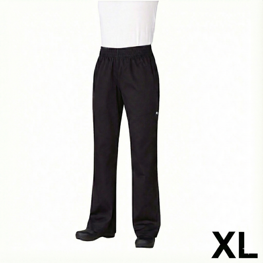 Chef Works Women's Essential Baggy Pants Black XL PW005-BLK-XL