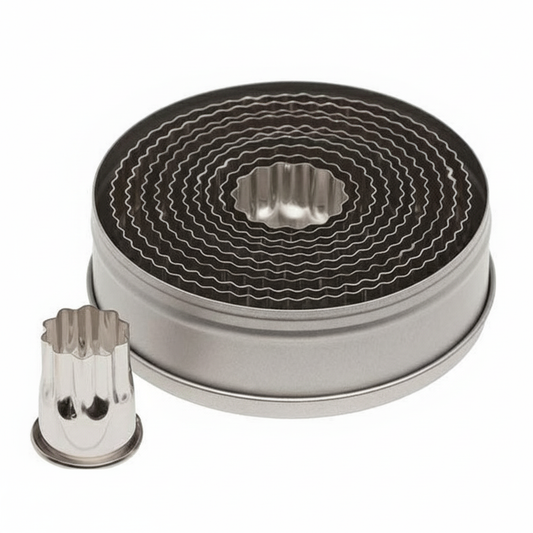 Ateco 11-Piece Stainless Steel Flutted Cutter Set 5307