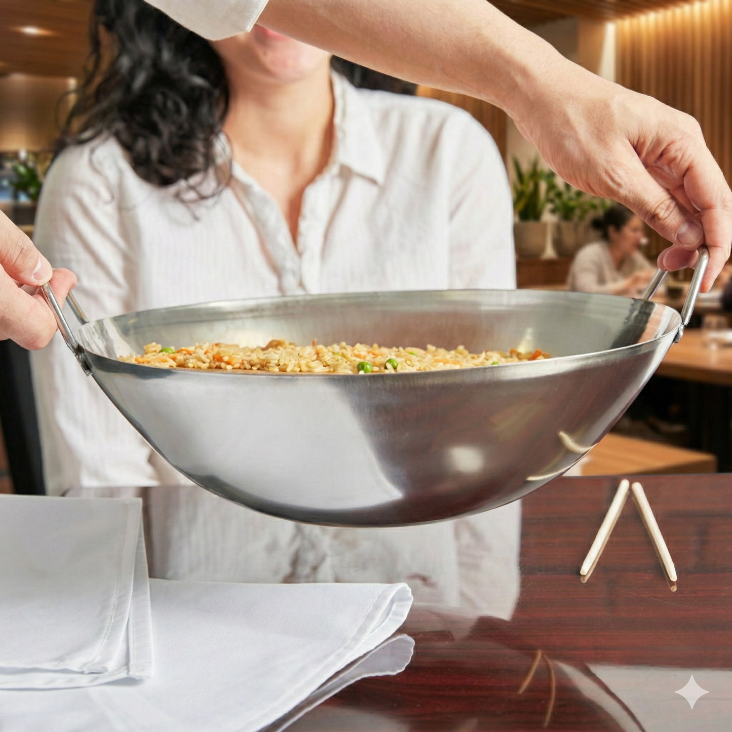 Town Cantonese Wok 14" Diameter Steel 34714